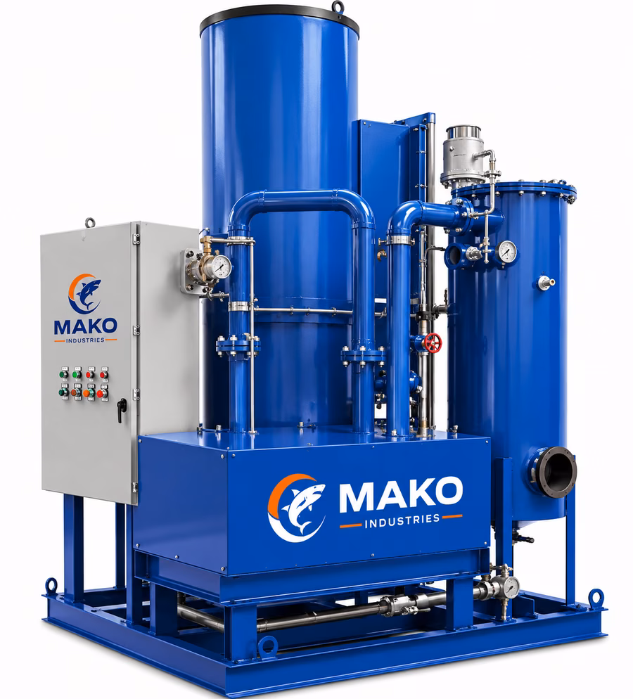500 CFM Makotherm MV- Thermal Catalytic Oxidizer/Medium Vacuum System